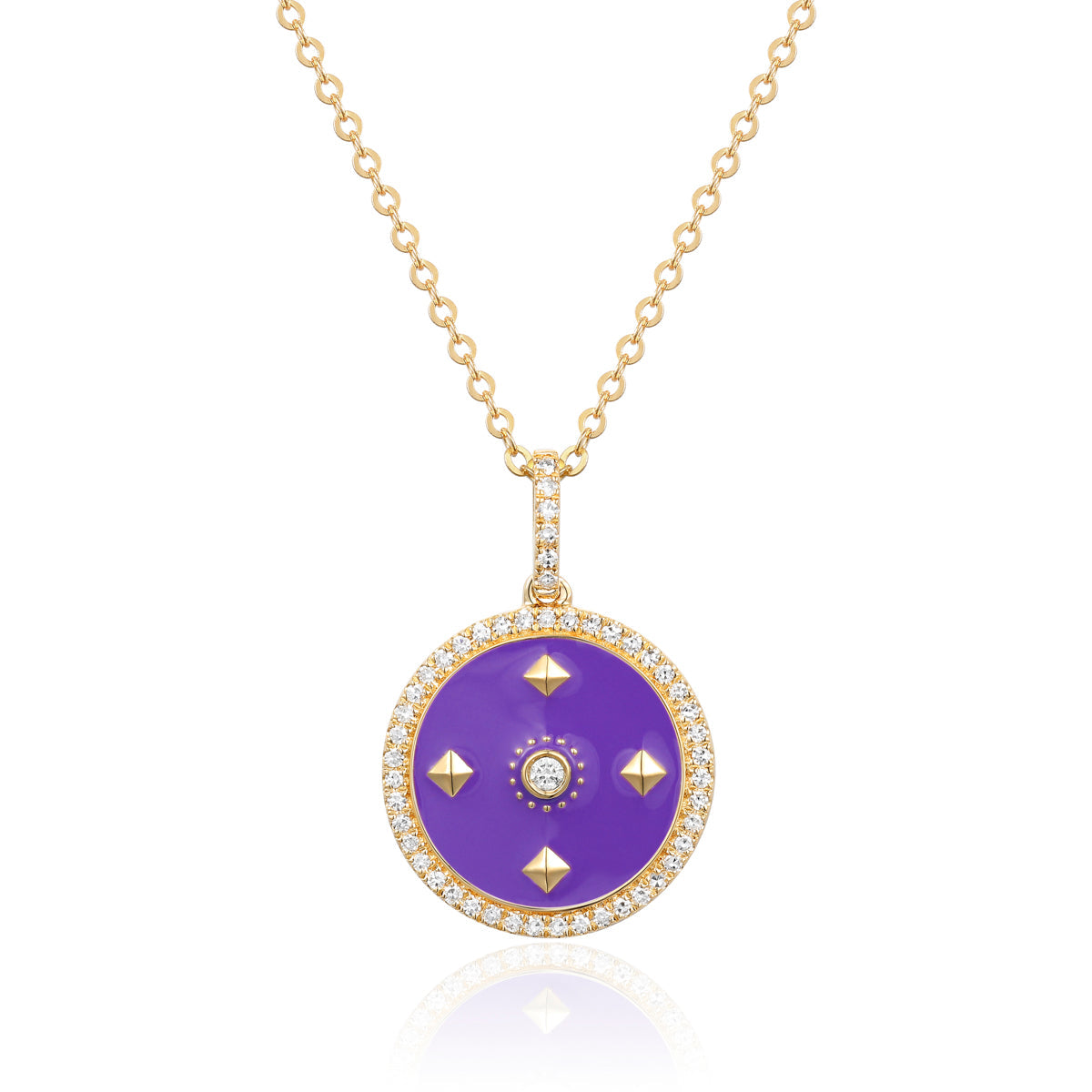 Enamel Disc Necklace