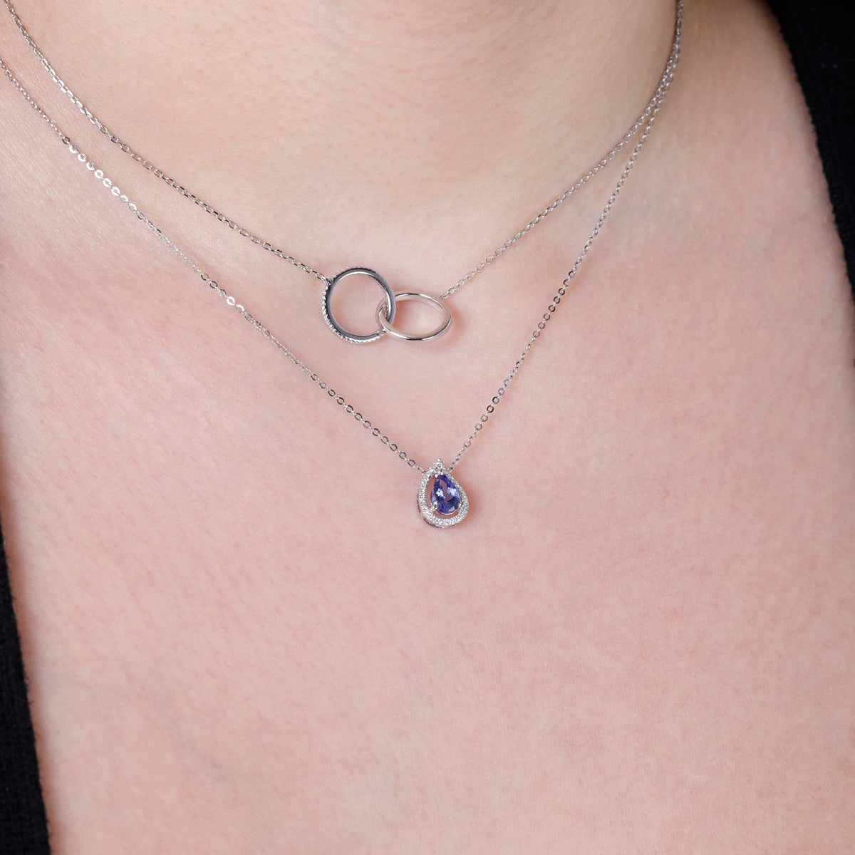 Teardrop Halo Necklace