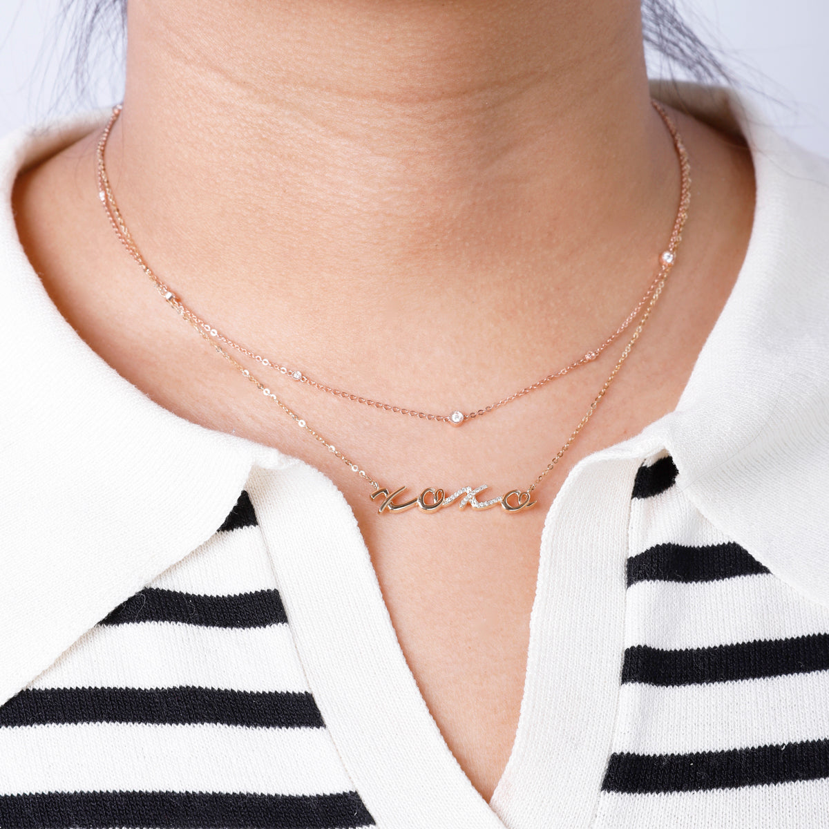 XOXO Cursive Necklace