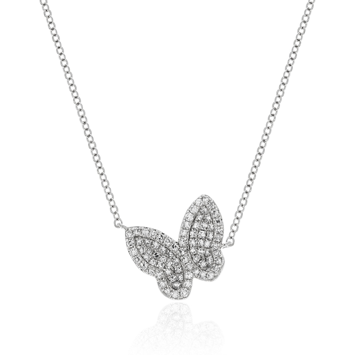 Pave Butterfly Necklace