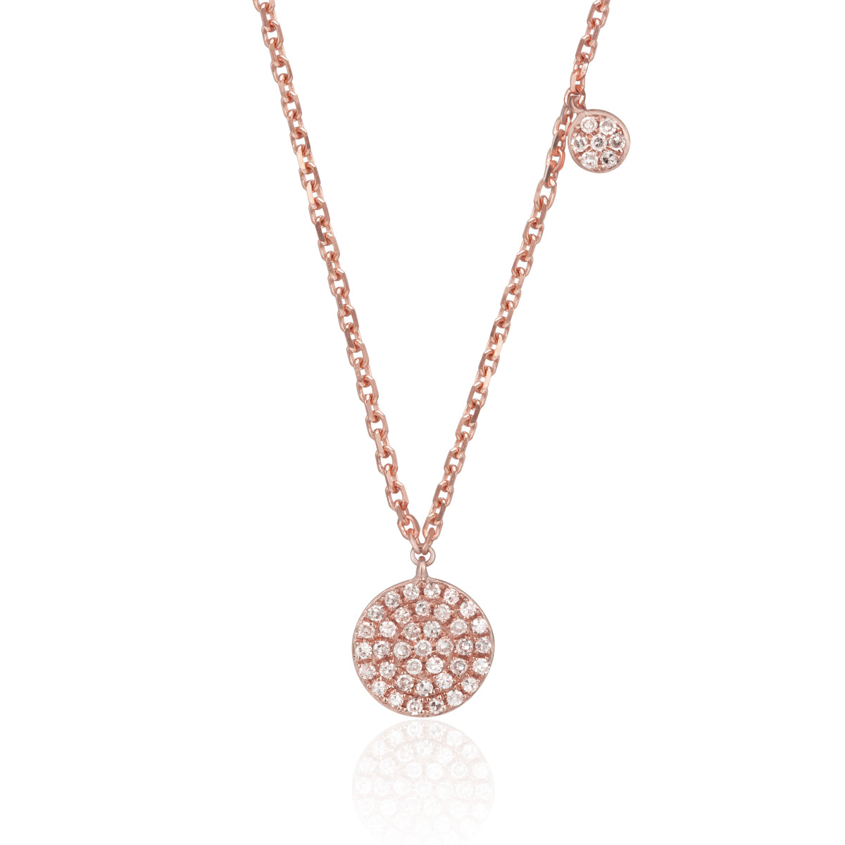 Pave Round Necklace and Charm