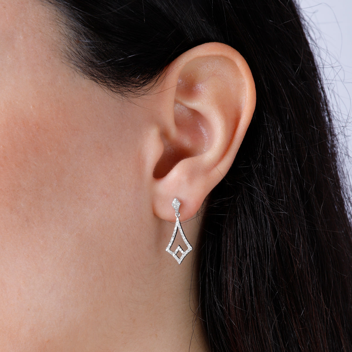Chandelier Drop Earrings, inspired design adds a classic touch with its all around diamonds.