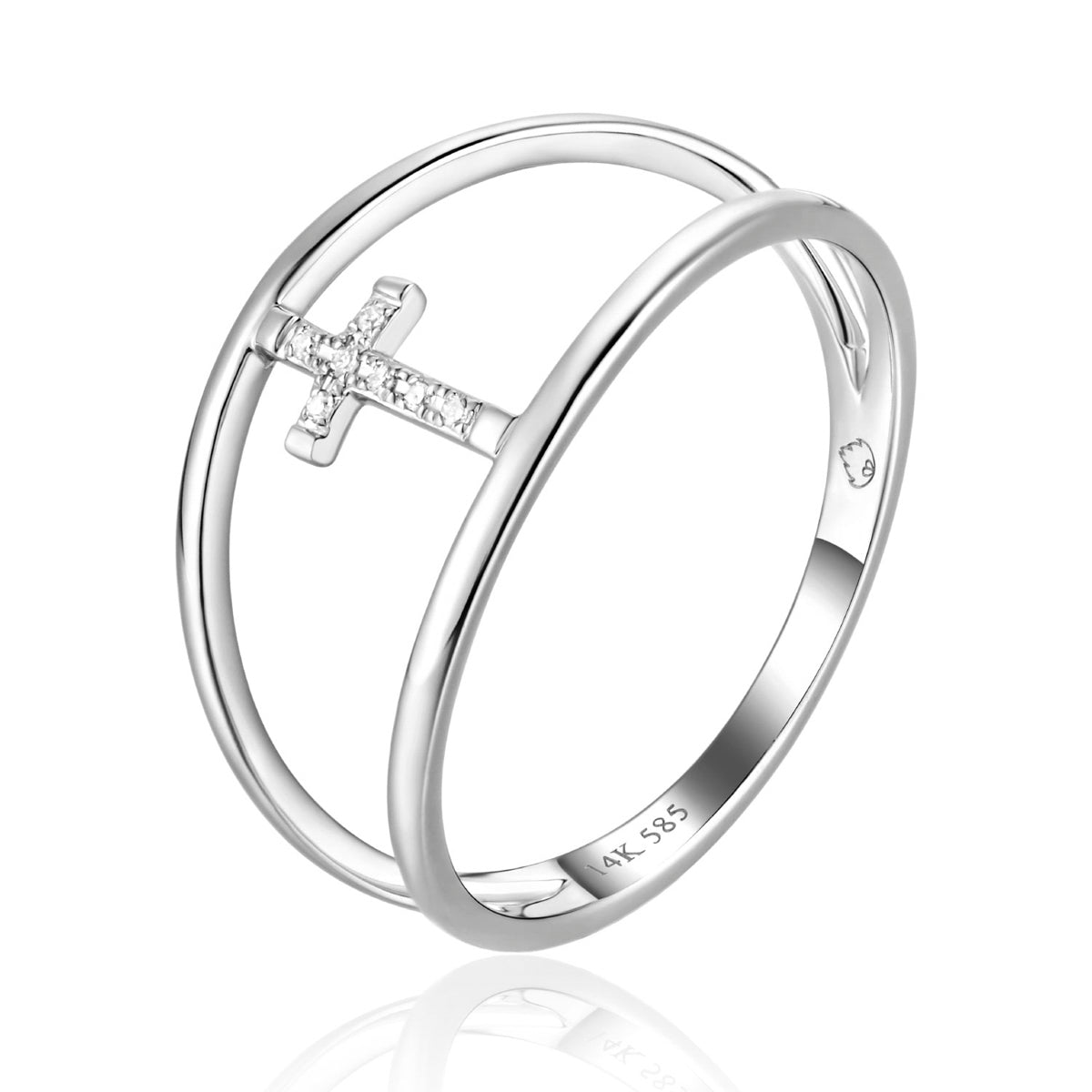 Cross Cage Diamond Ring