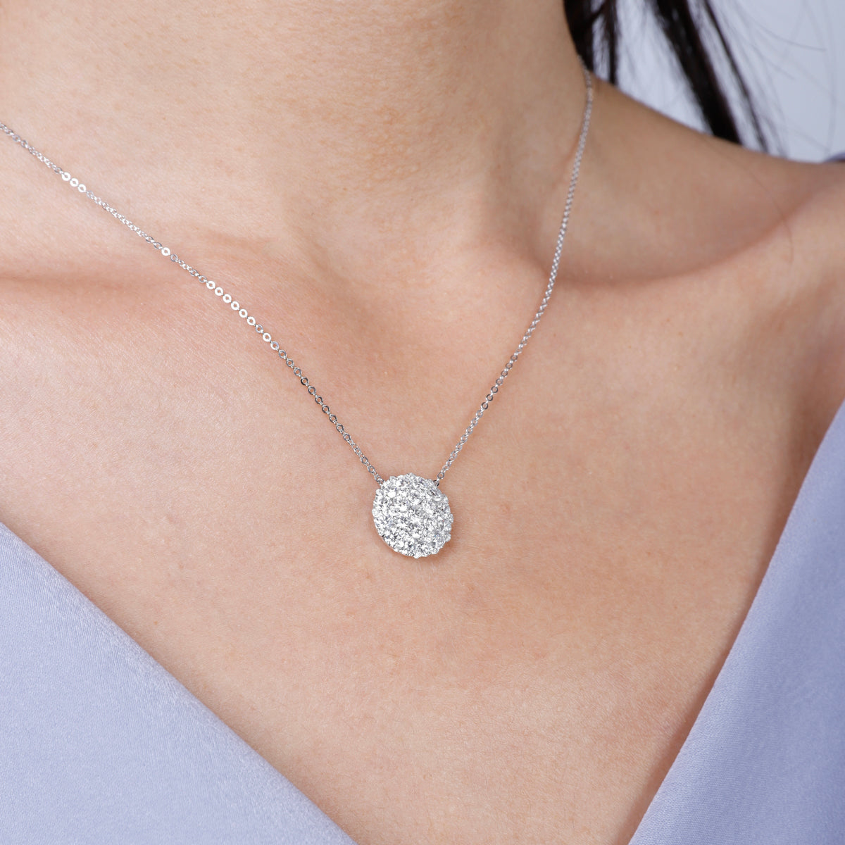 Diamond Cluster Necklace