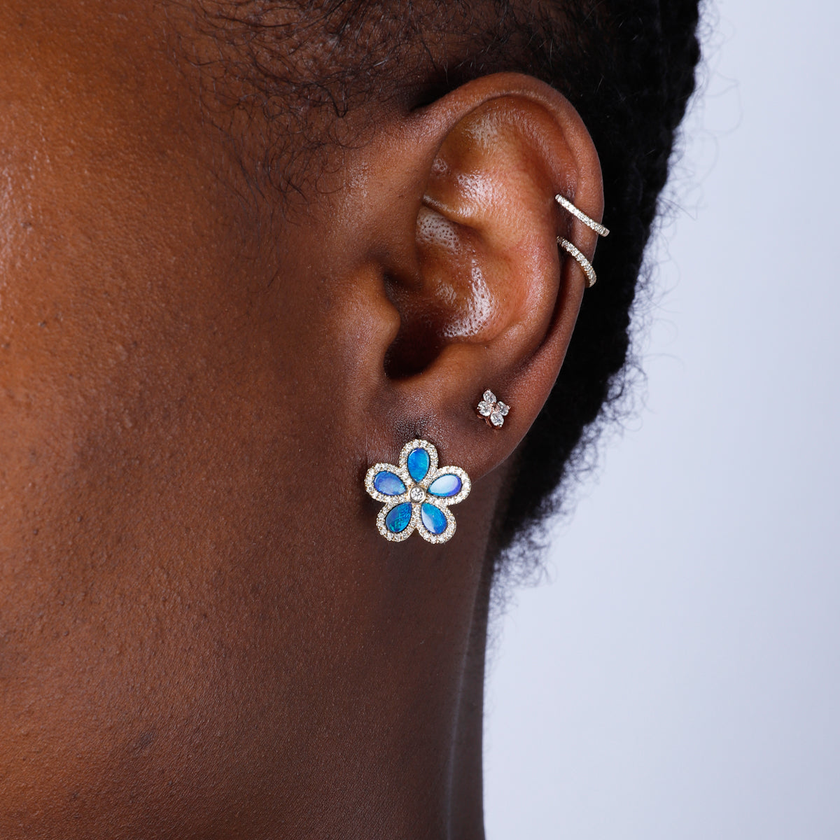 Flower Opal Studs