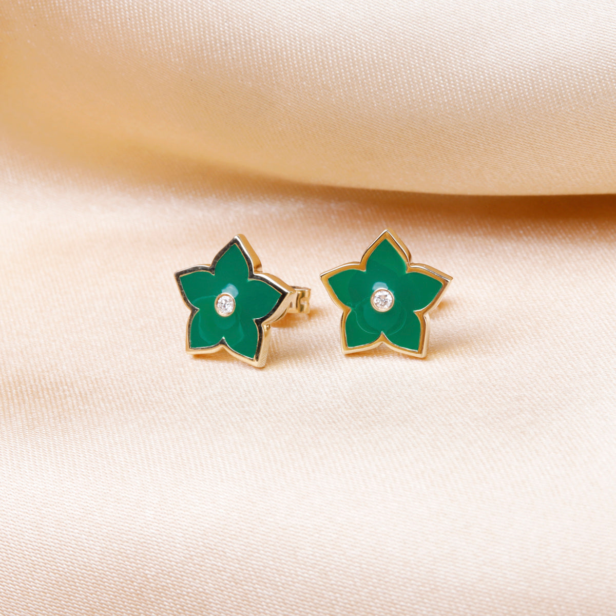 Enamel Flower Studs