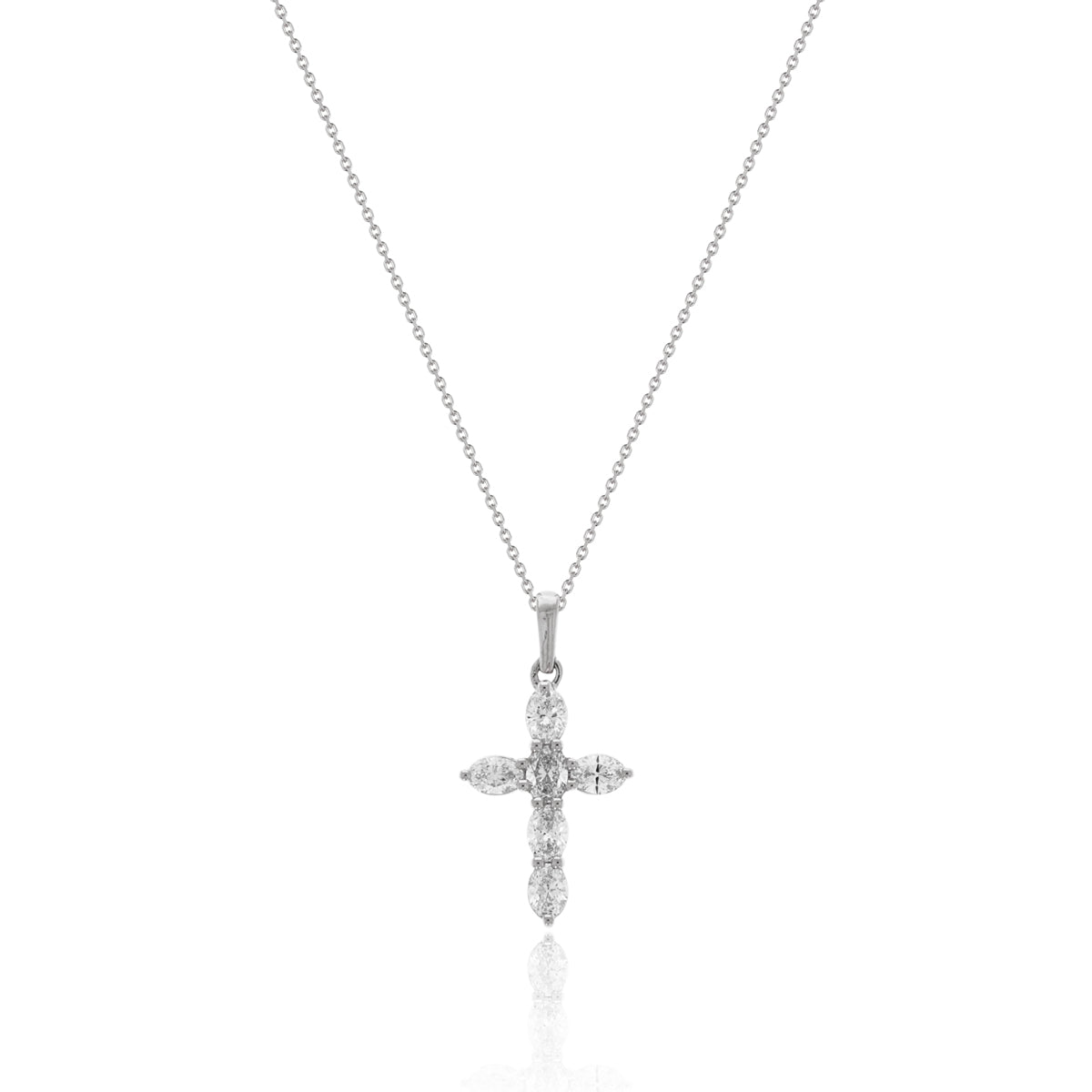 Mini Oval Diamond Cross
