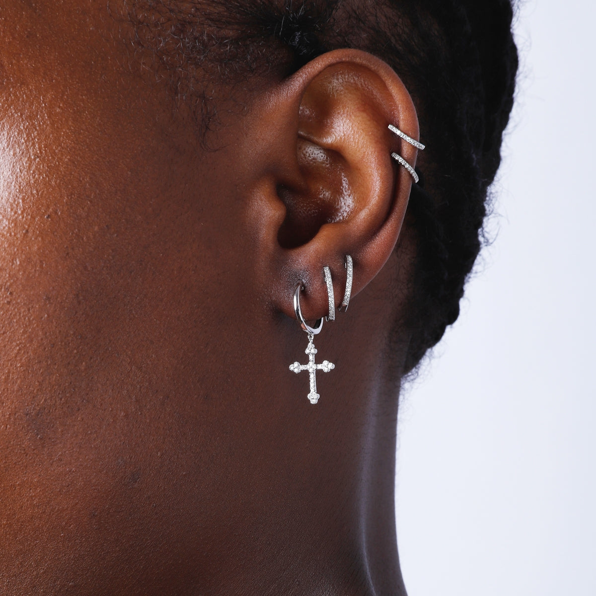 Cross Diamond Classic Earrings