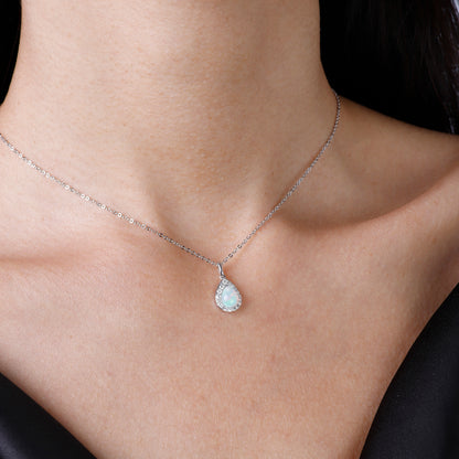 Opal Teardrop Necklace