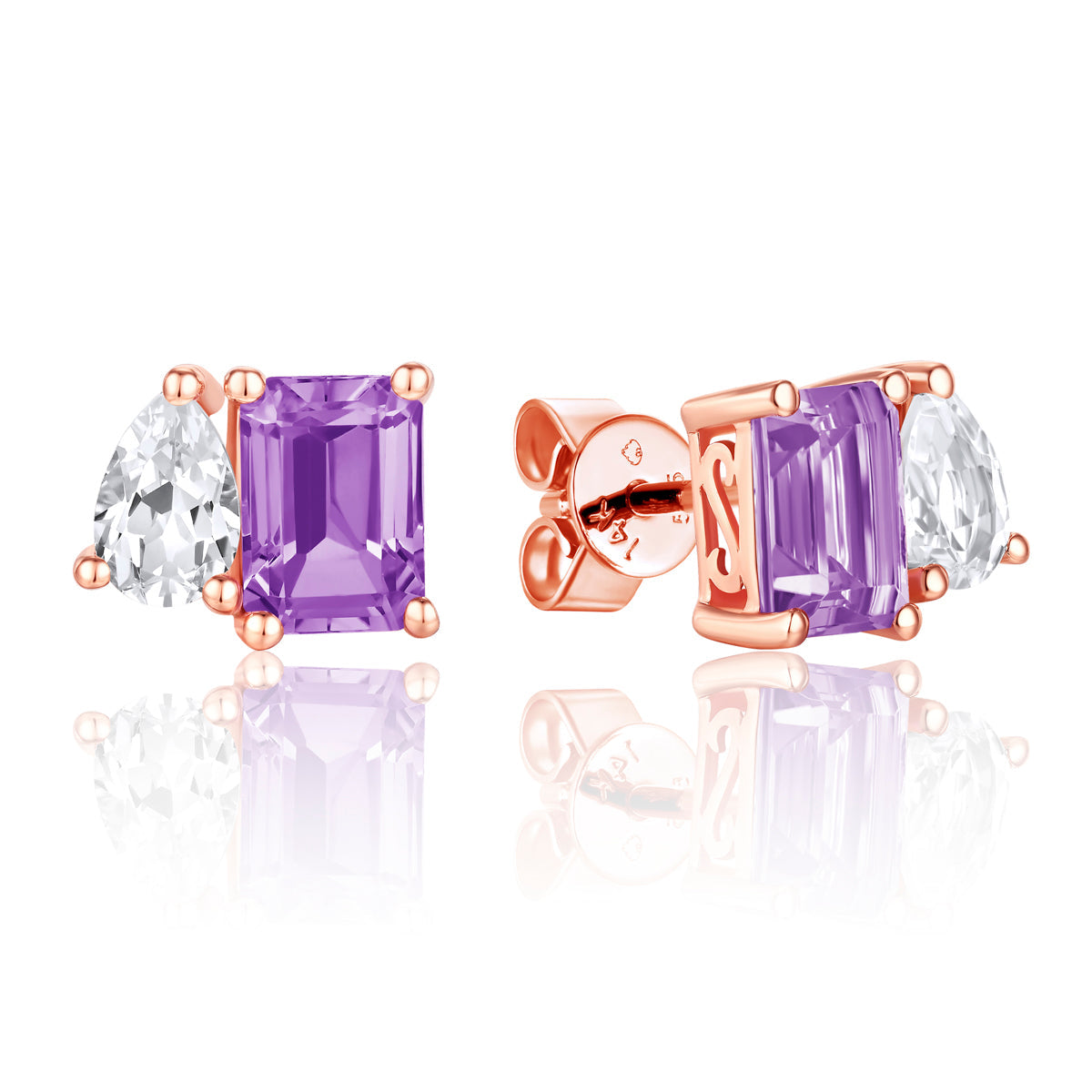 Emerald Cut & Pear Shape Mariposa Earrings