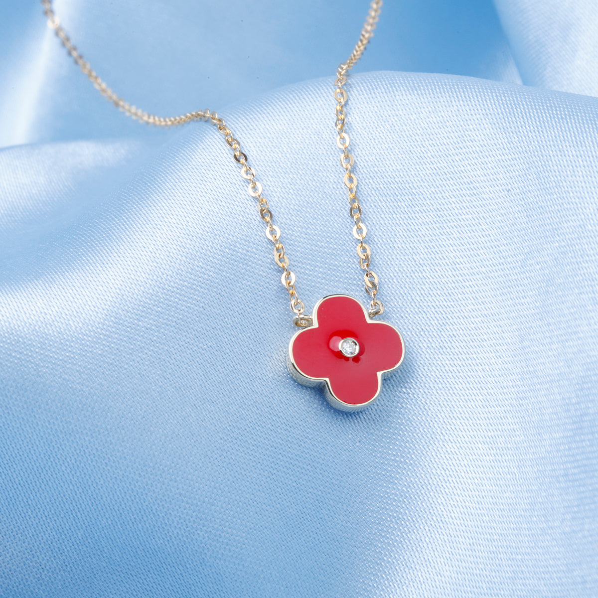 Enamel Clover Necklace