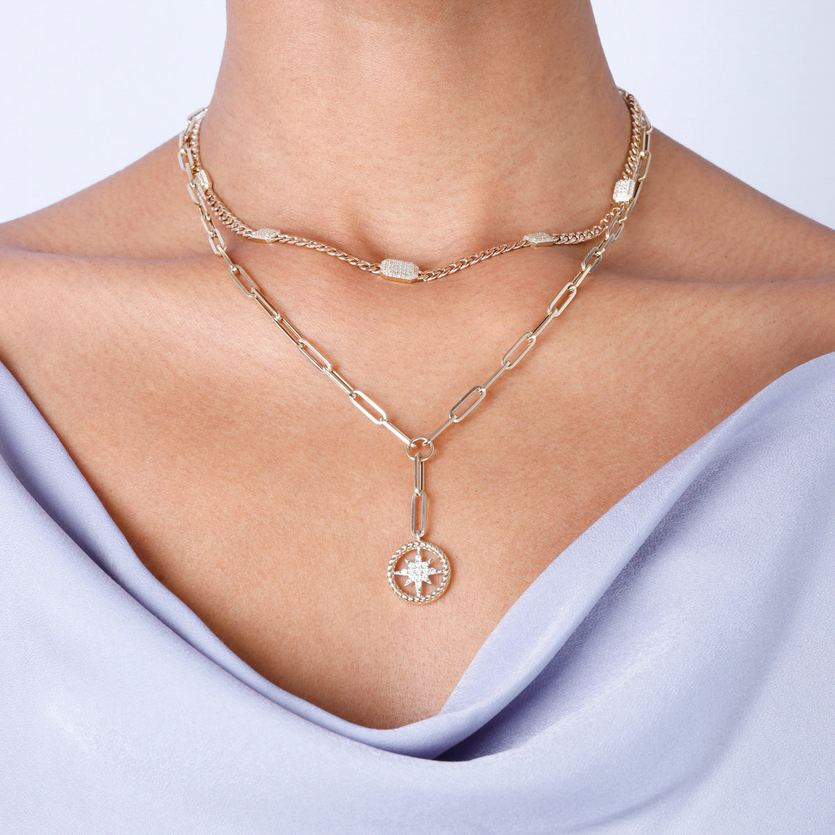 Framed Starbust Paperclip Chain