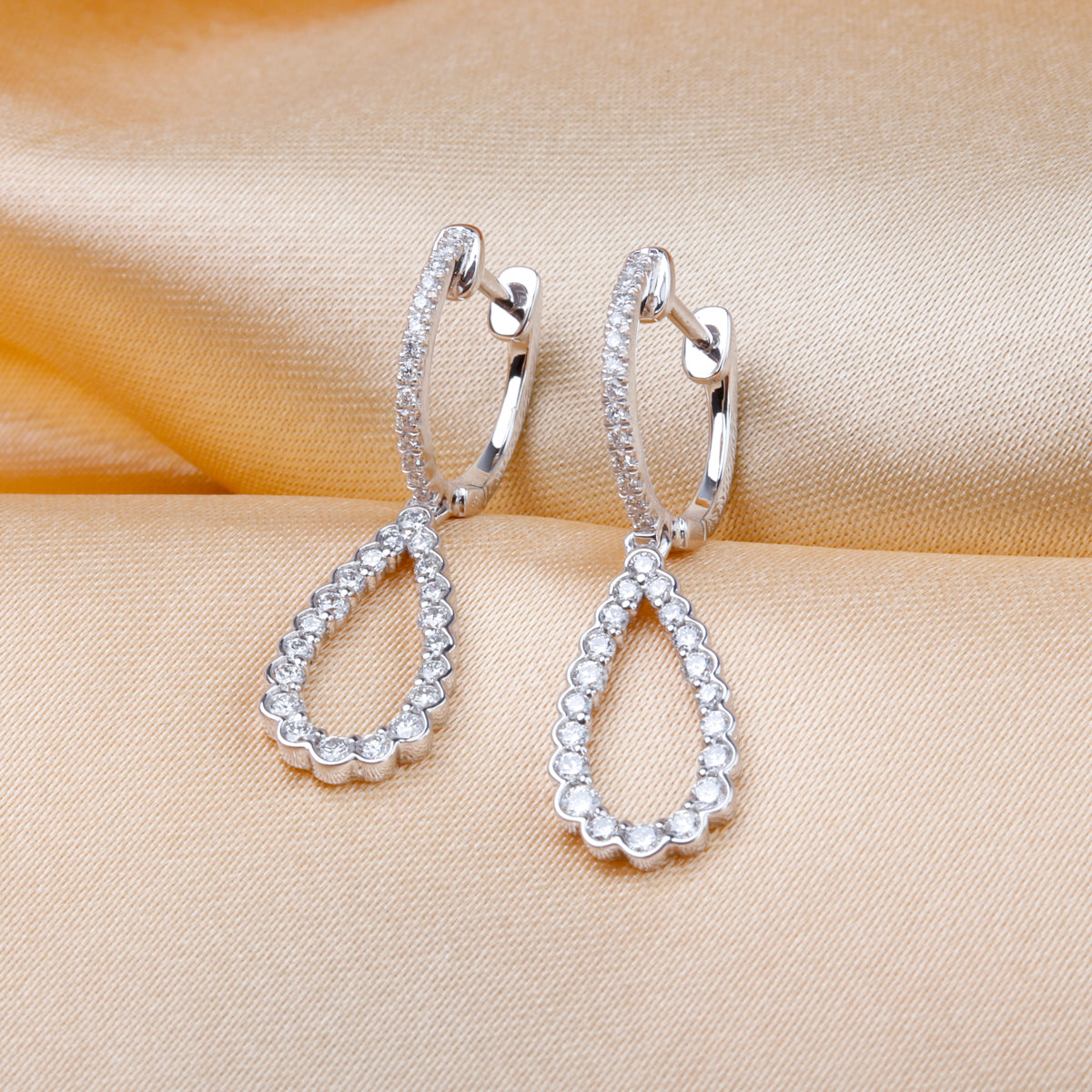 Teardrop Diamond Earrings