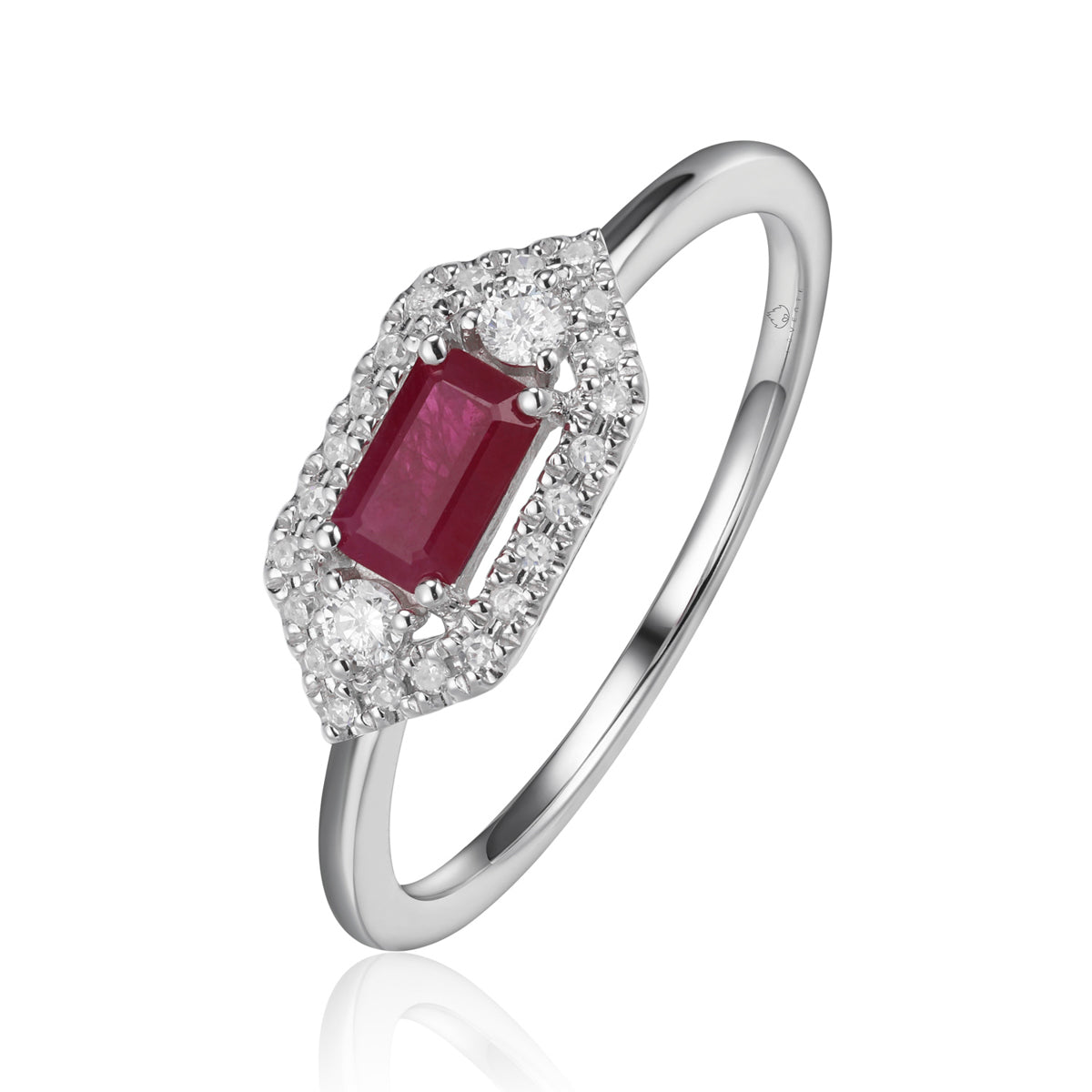 Radiant Halo Cut Ring