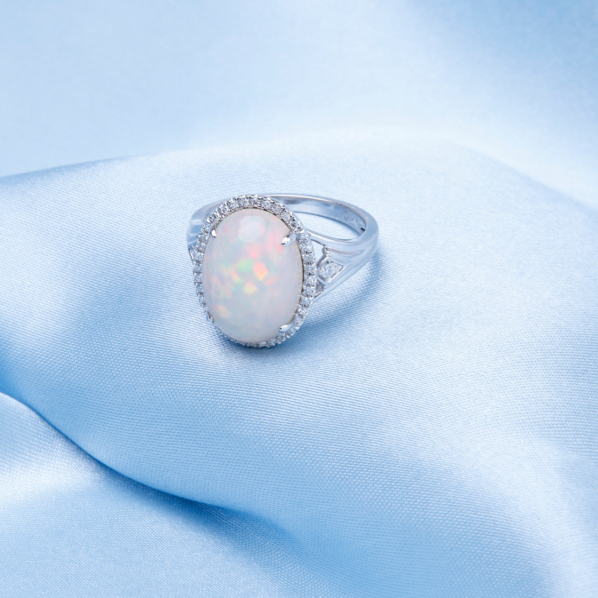 Opal Halo Ring