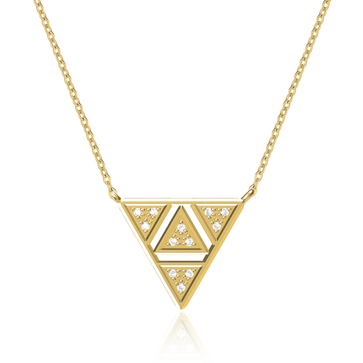 Diamond Triangle Necklace