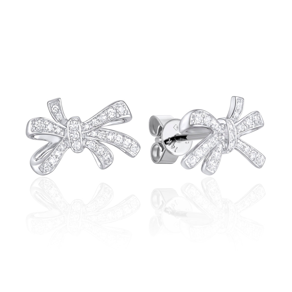 Diamond Layered Bow Studs