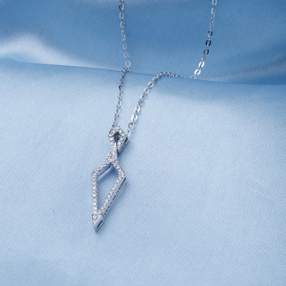 Long Open Pave Necklace