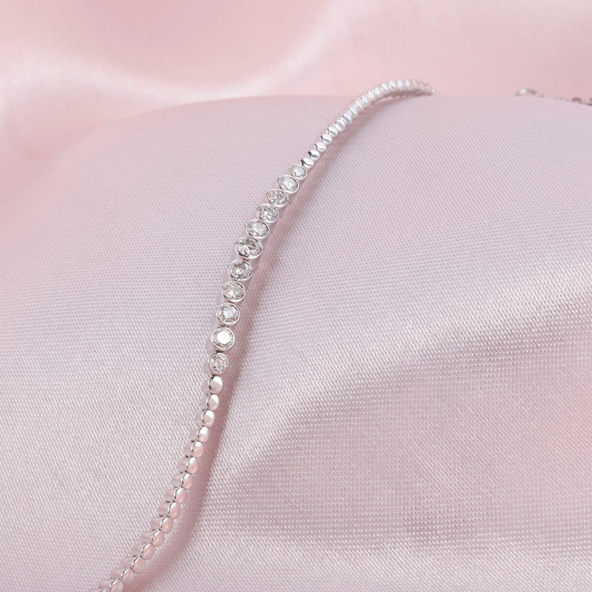 Blend of classic elegance and contemporary. Featuring delicate beaded accents with diamonds. 