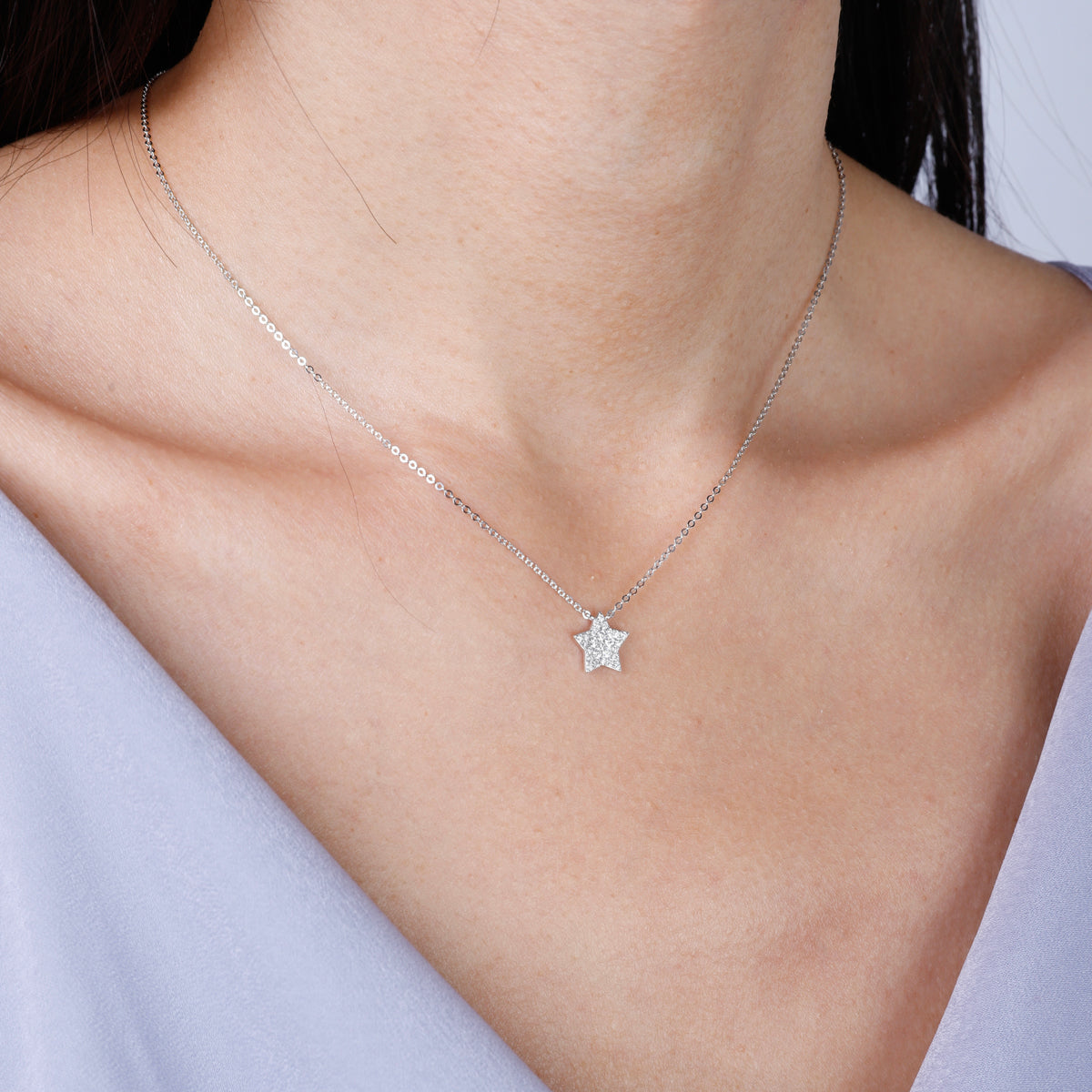 Pave Star Necklace