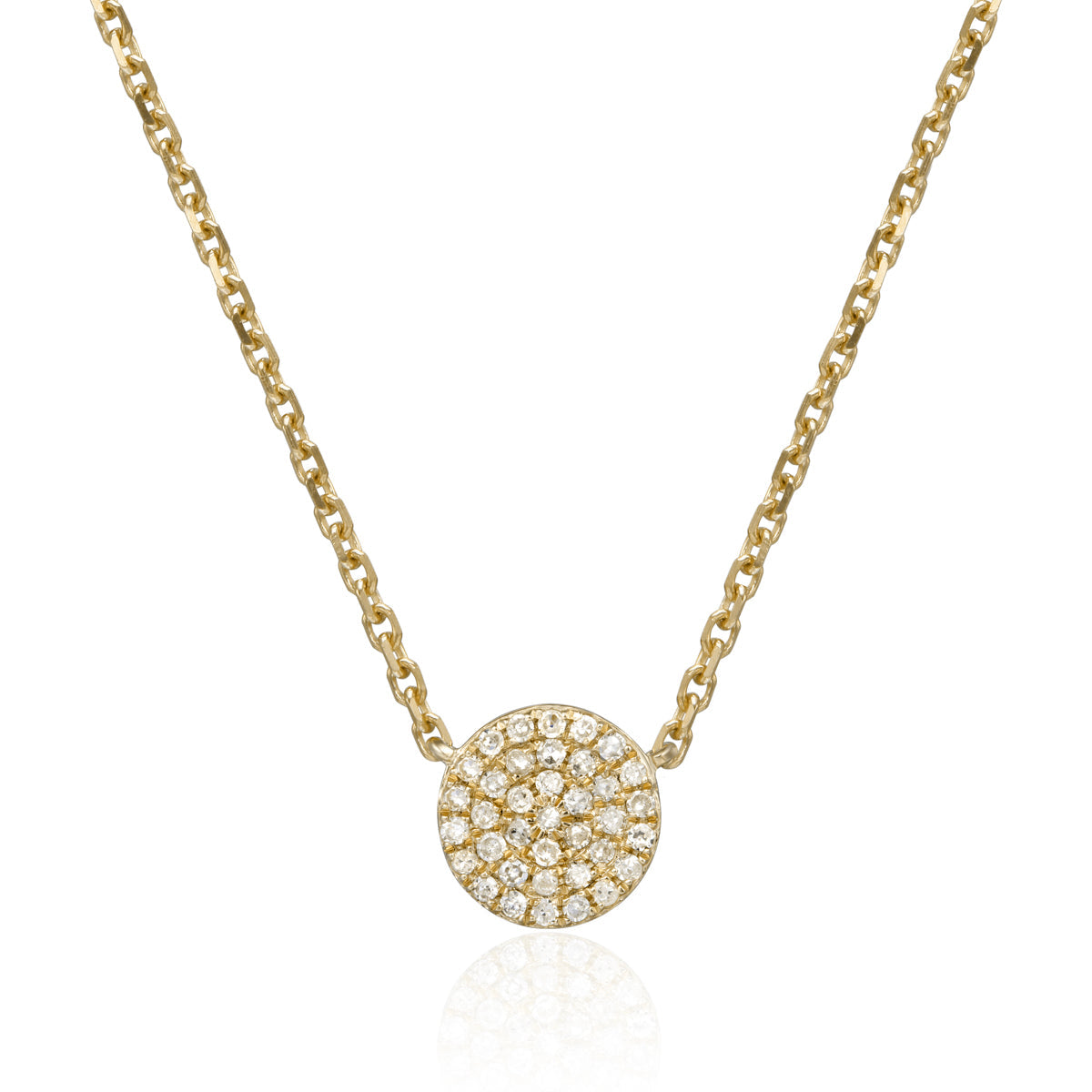 Pave Round Necklace