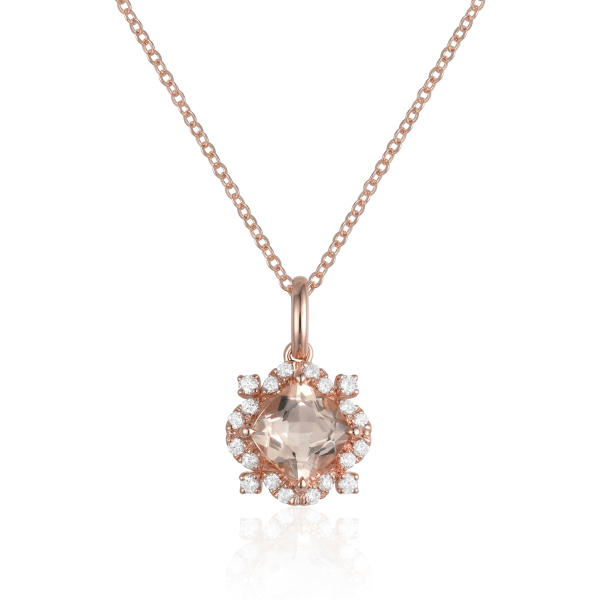 Delicate Cushion Cut Necklace