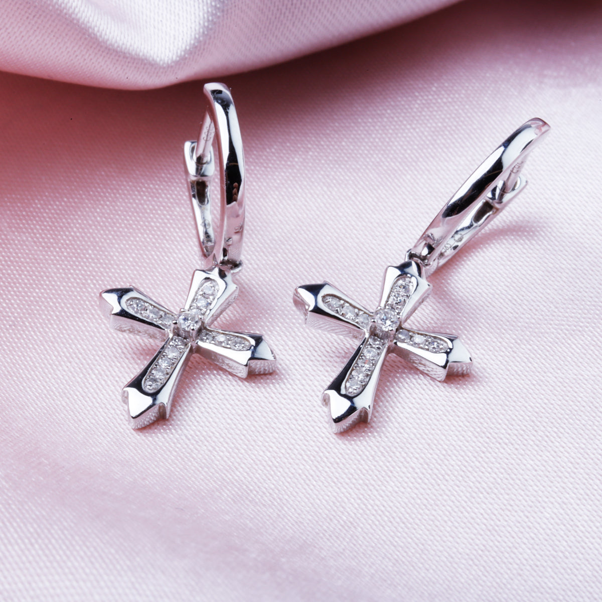 Cross Drop Earrings