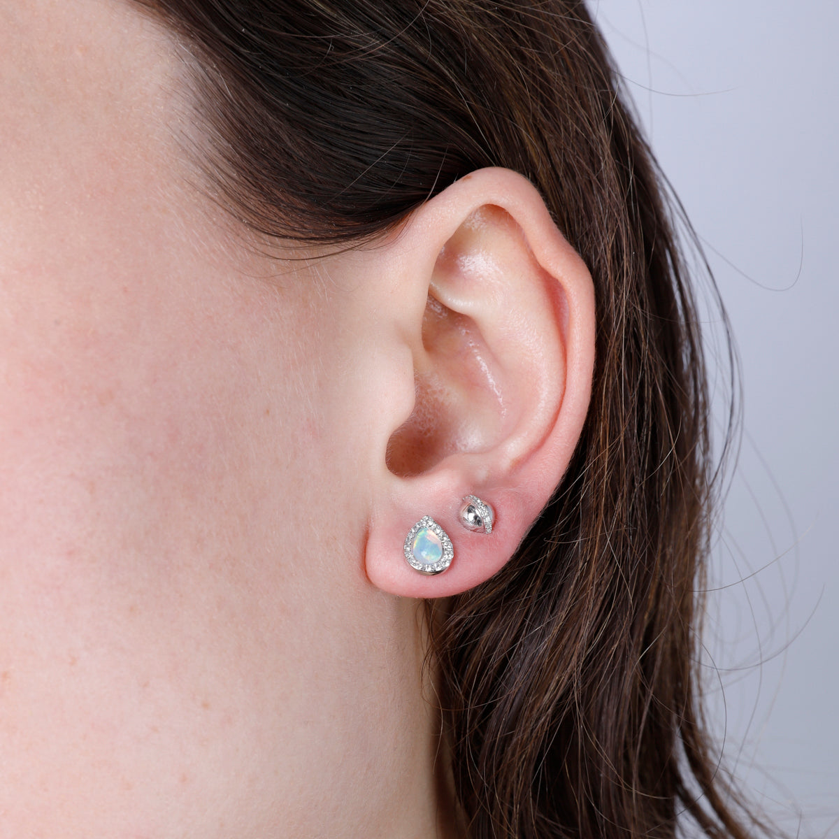 Opal Teardrop Studs