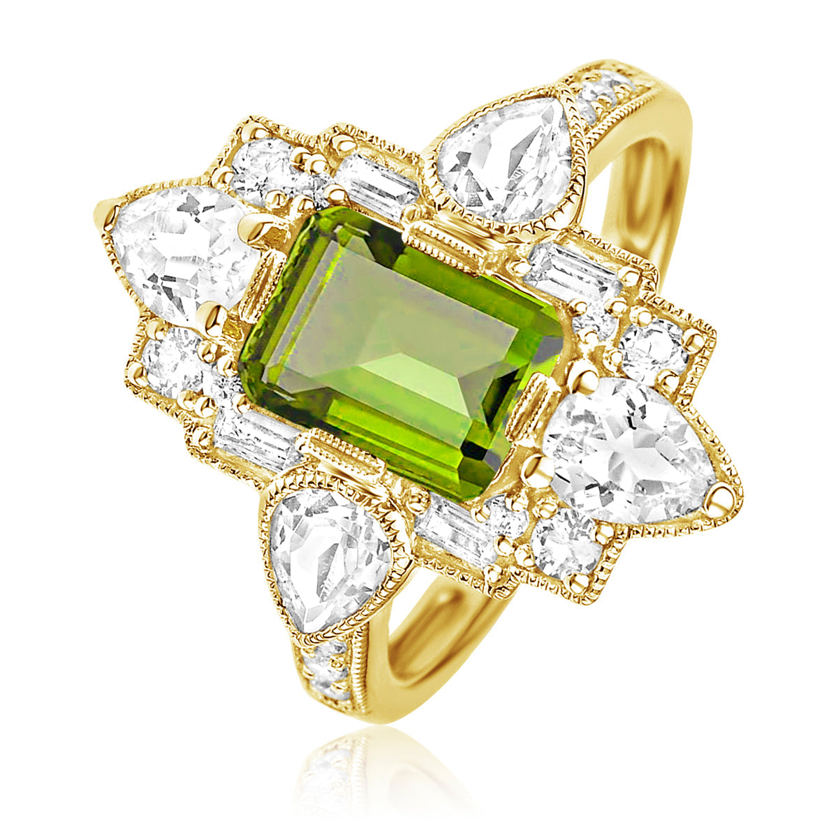 Floral Art Deco Ring