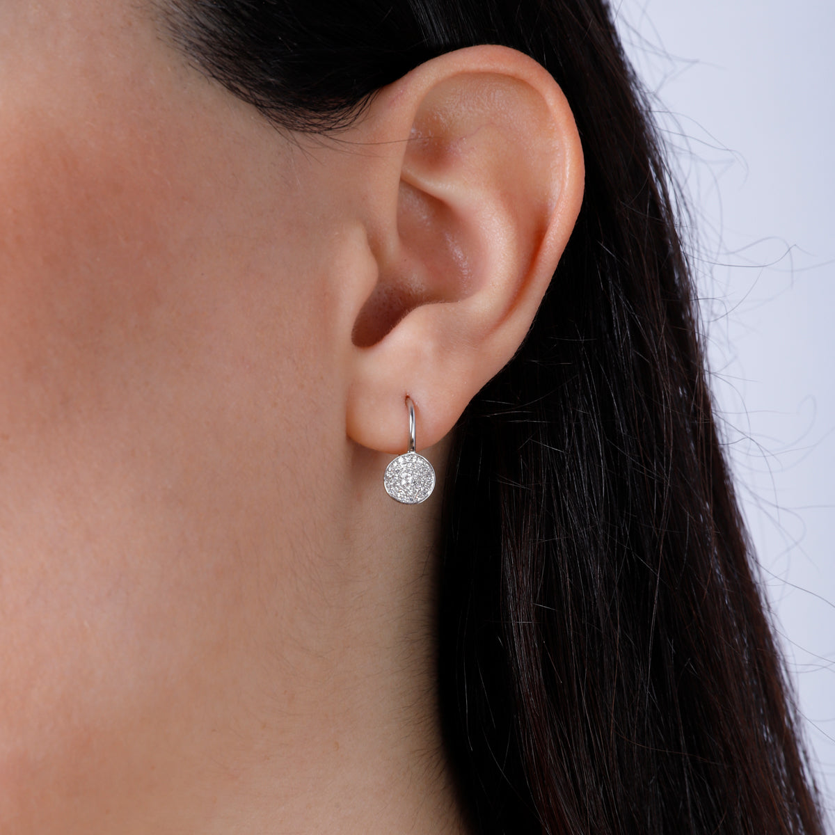 Circle Leverback Earrings