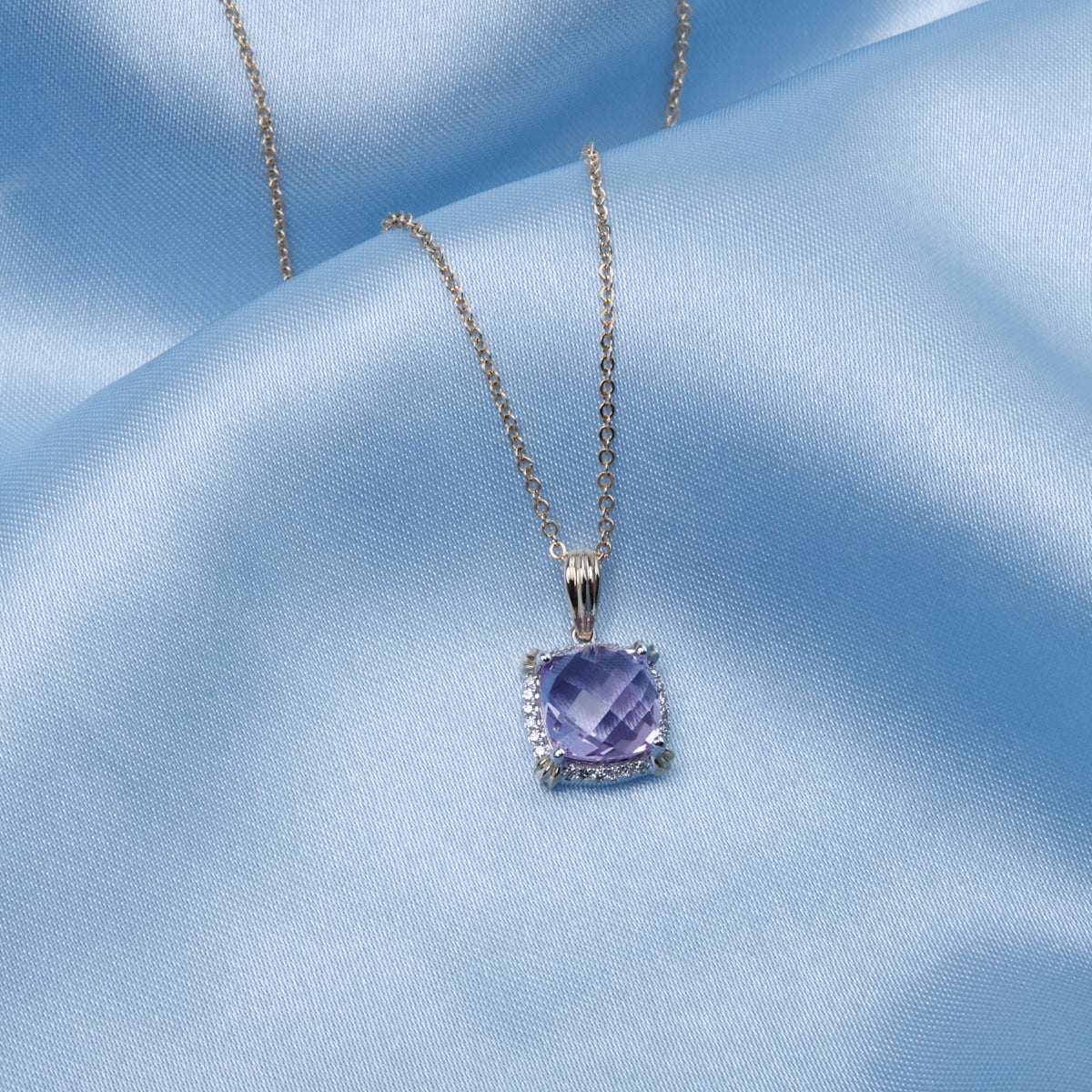 Cushion Cut Necklace