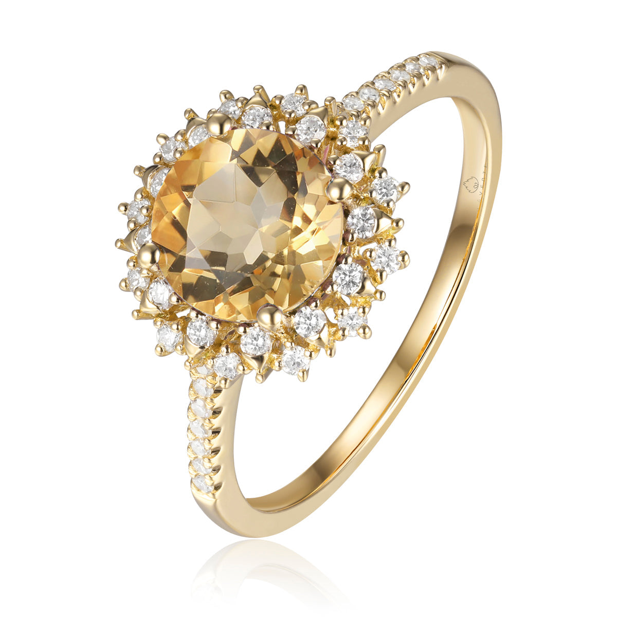 Cocktail Flower Ring crafted with floral motif with delicate gemstones and inspired diamond petals.