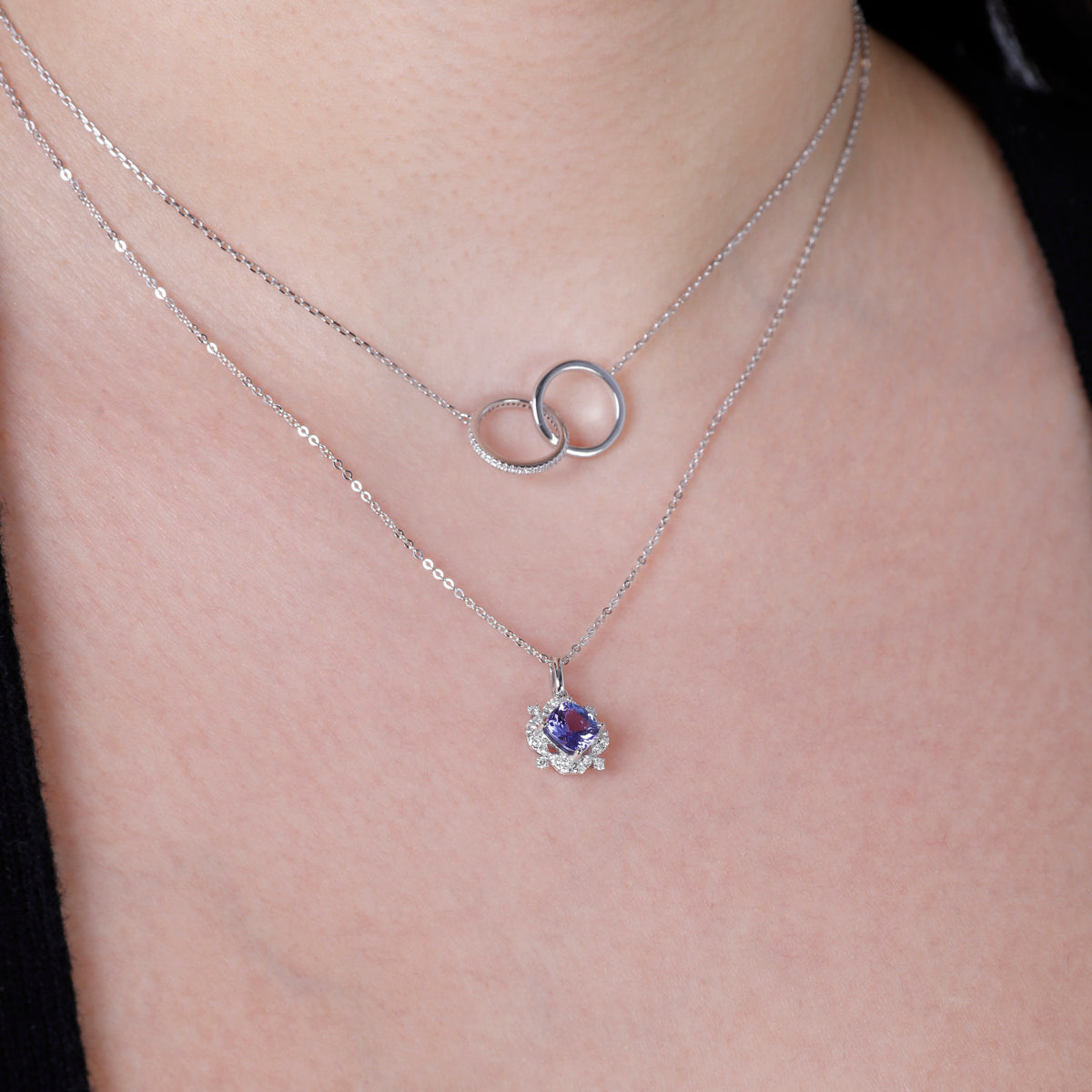 Delicate Cushion Cut Necklace