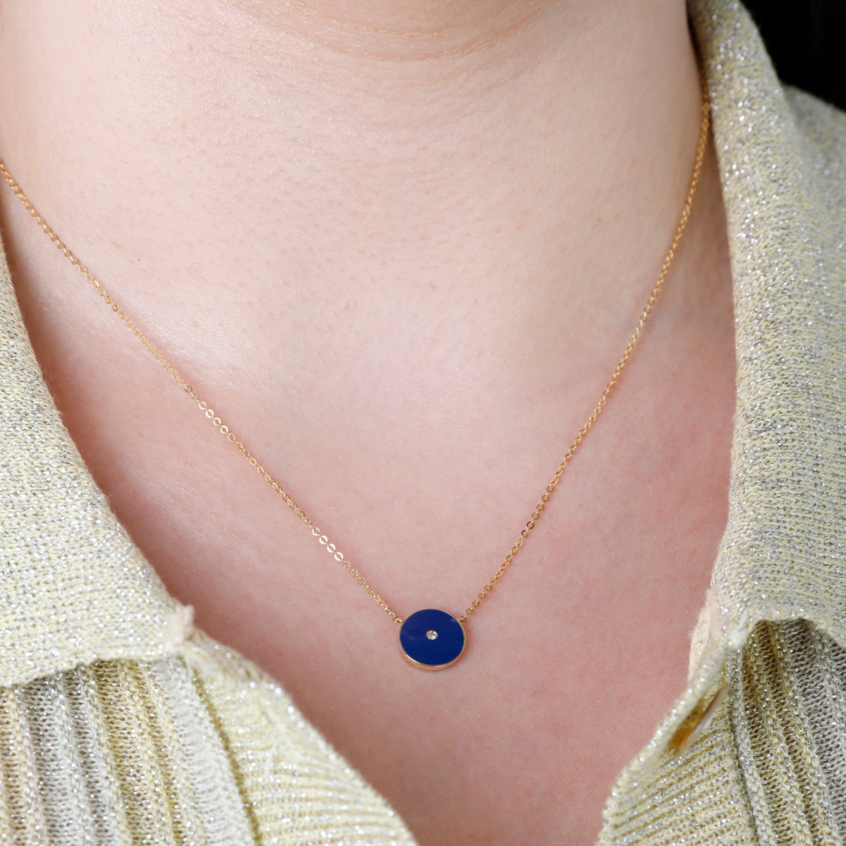 Enamel Round Necklace