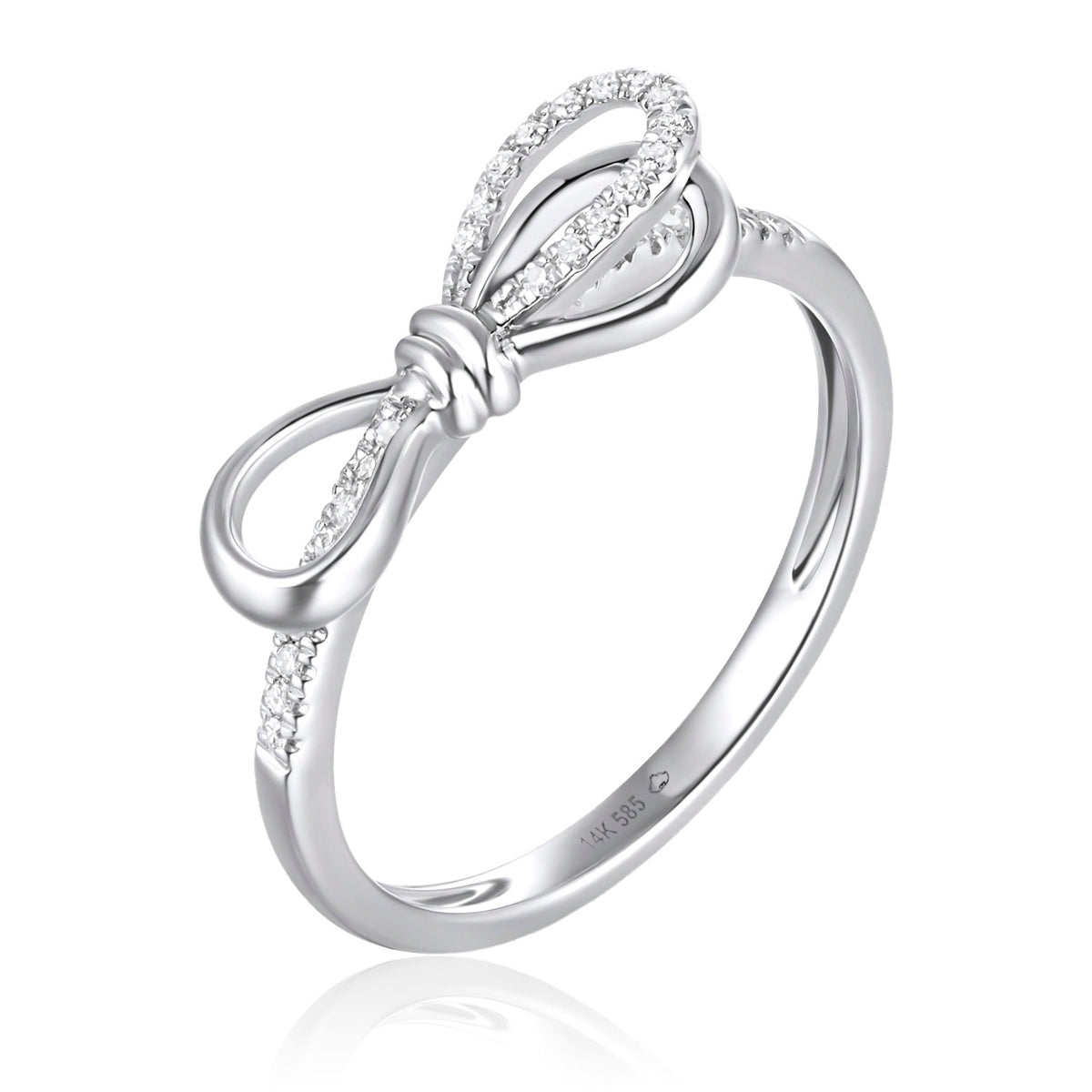 Delicate Bow Diamond Ring