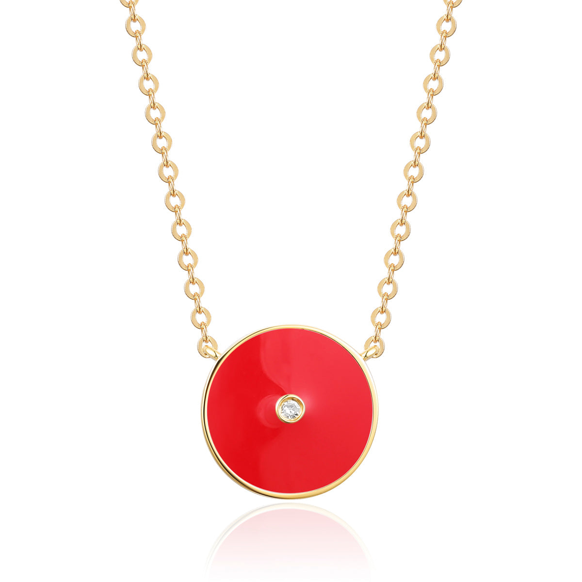 Enamel Round Necklace