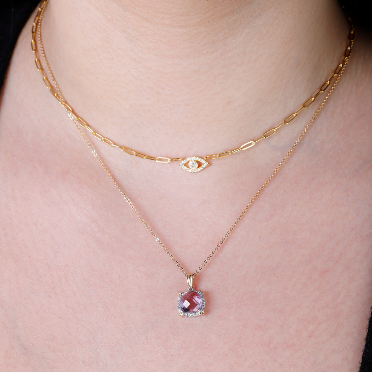 Cushion Cut Necklace