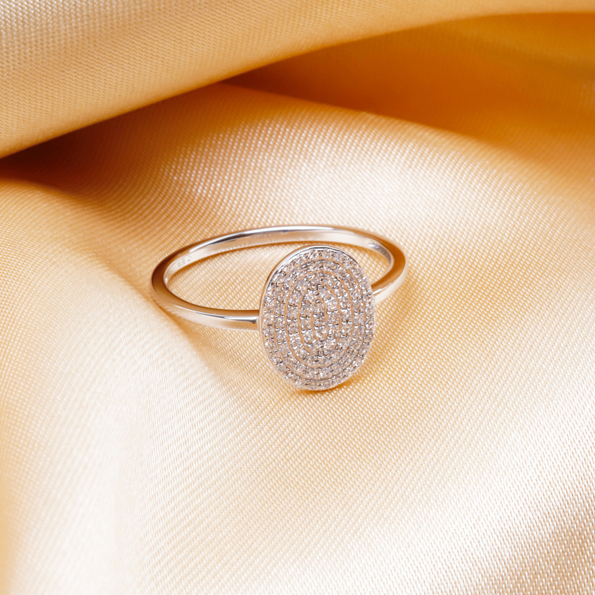 Delicate Diamond Round Ring