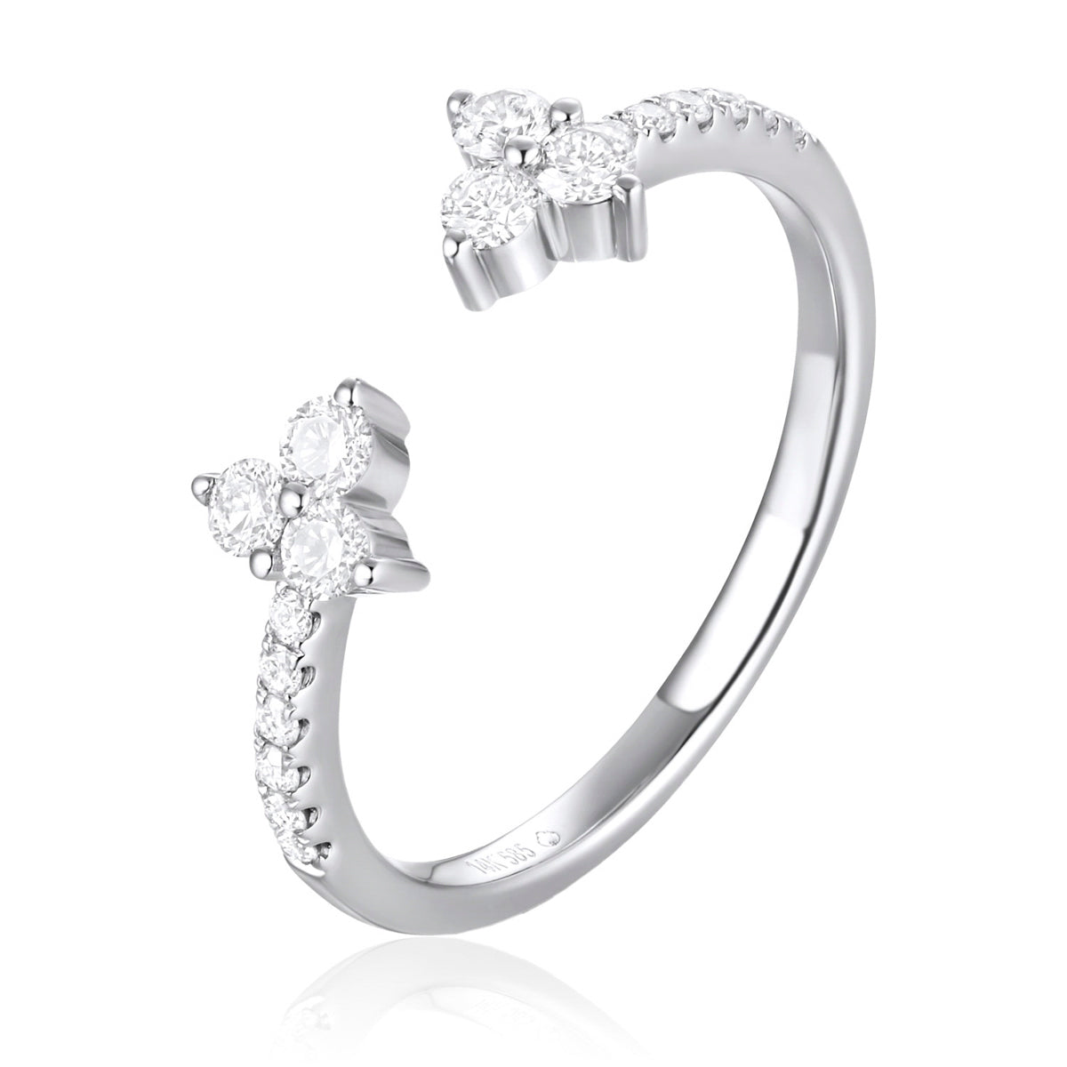 Floral Open Diamond Ring