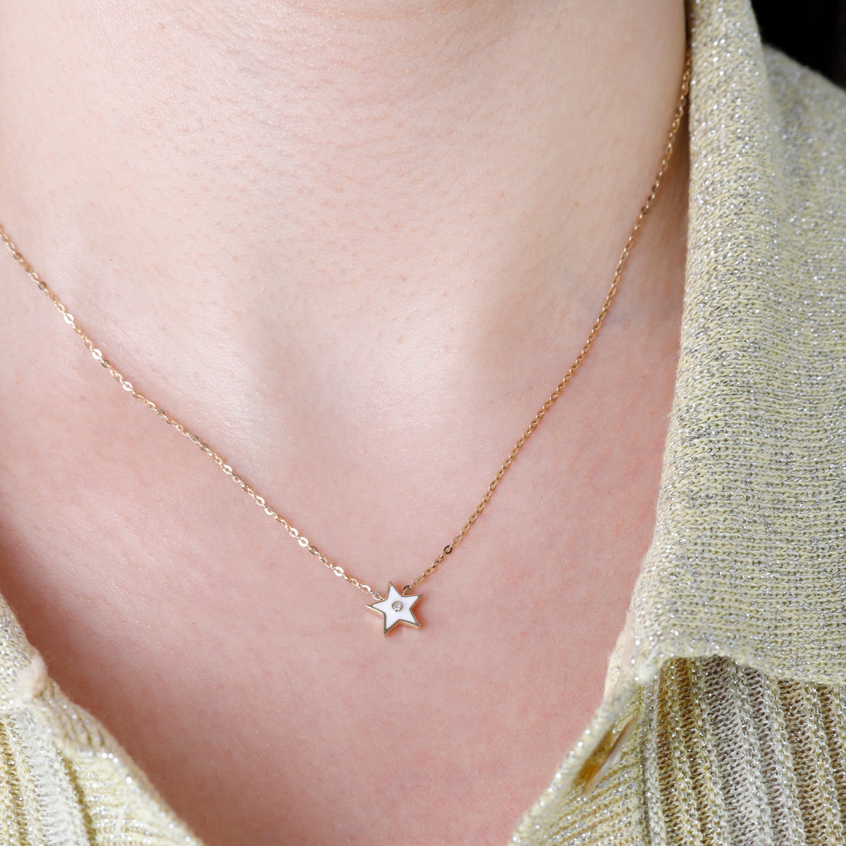 Enamel Star Necklace