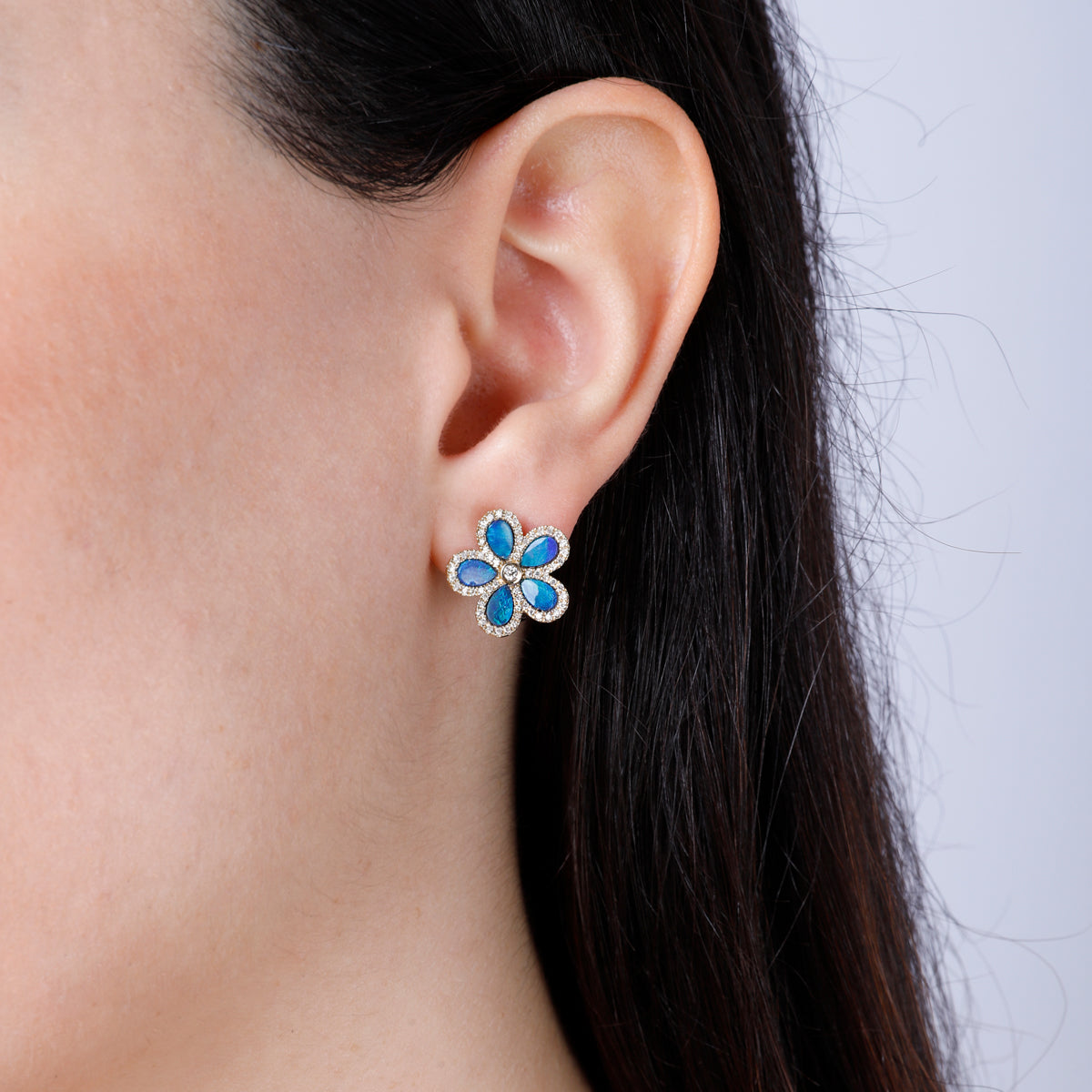 Flower Opal Studs