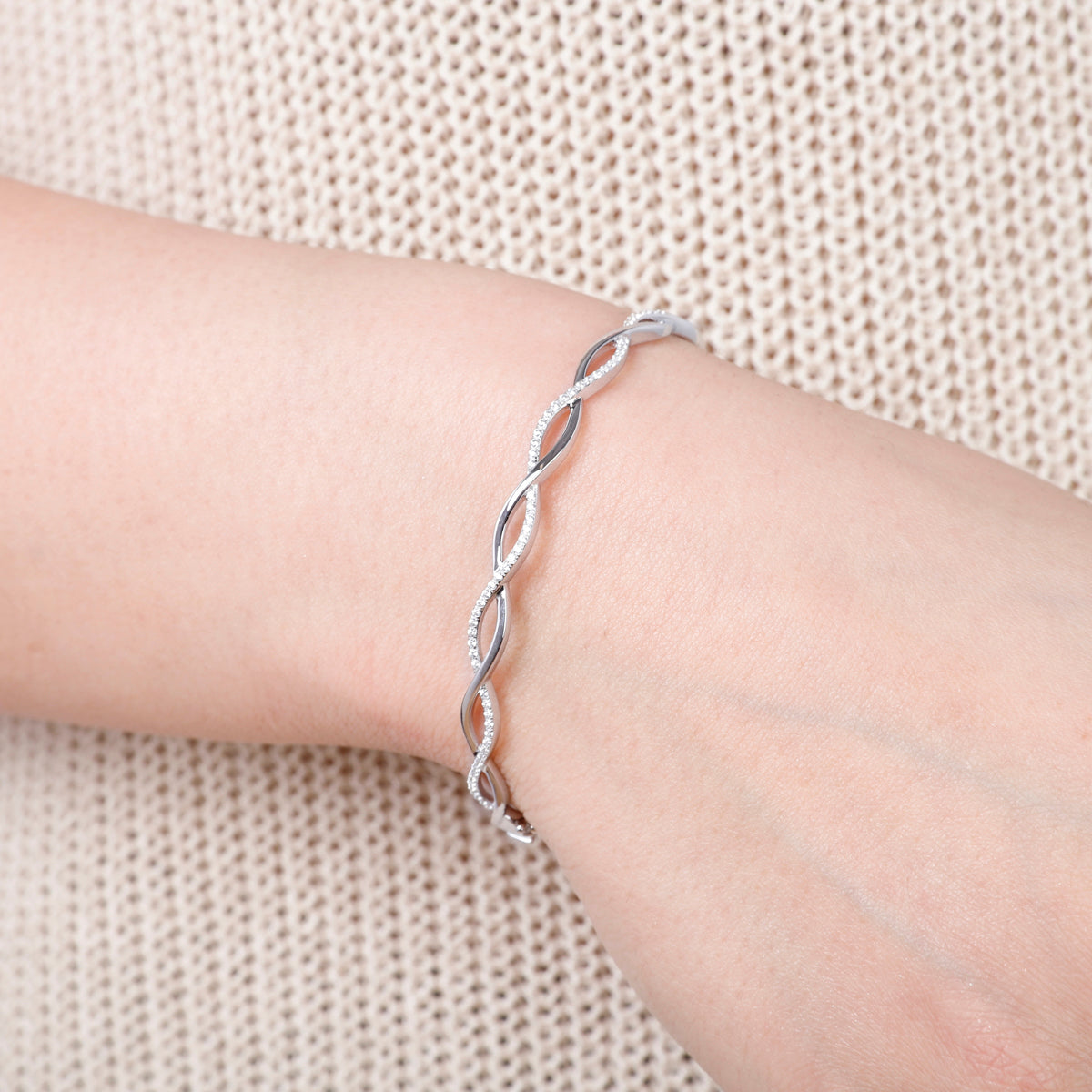 Infinity Diamond Bangle
