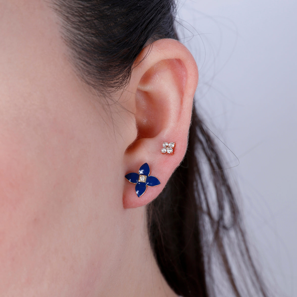 Enamel Floral Studs