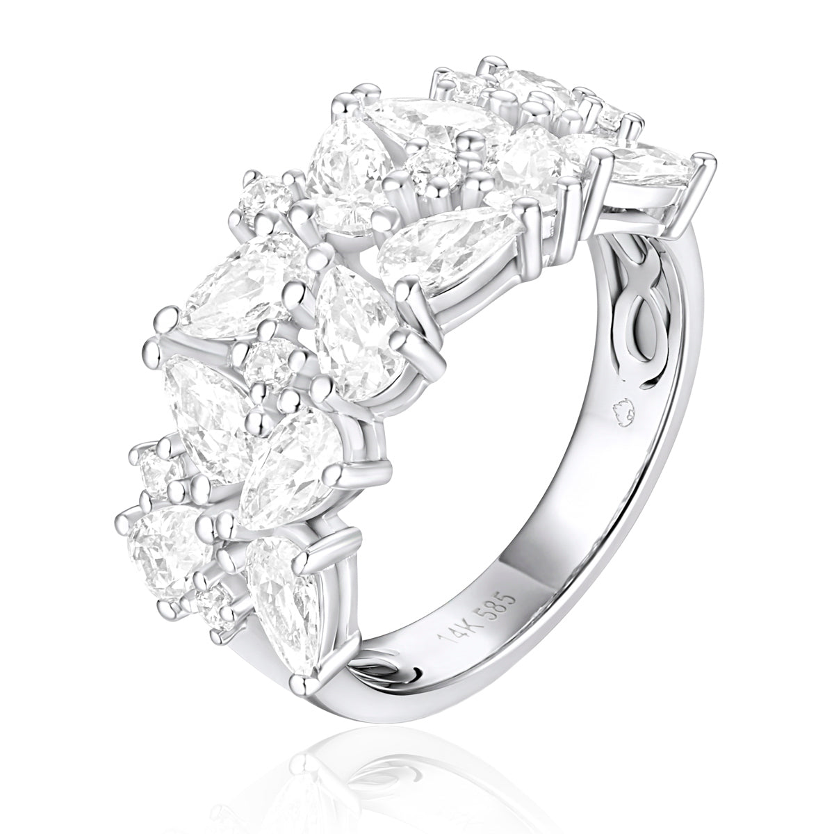 Bold Cluster Diamond Ring