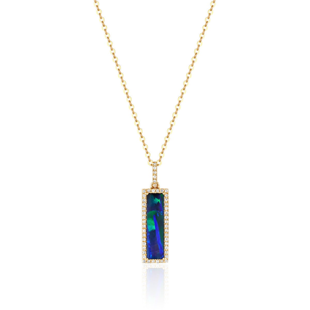 Opal Bar Necklace