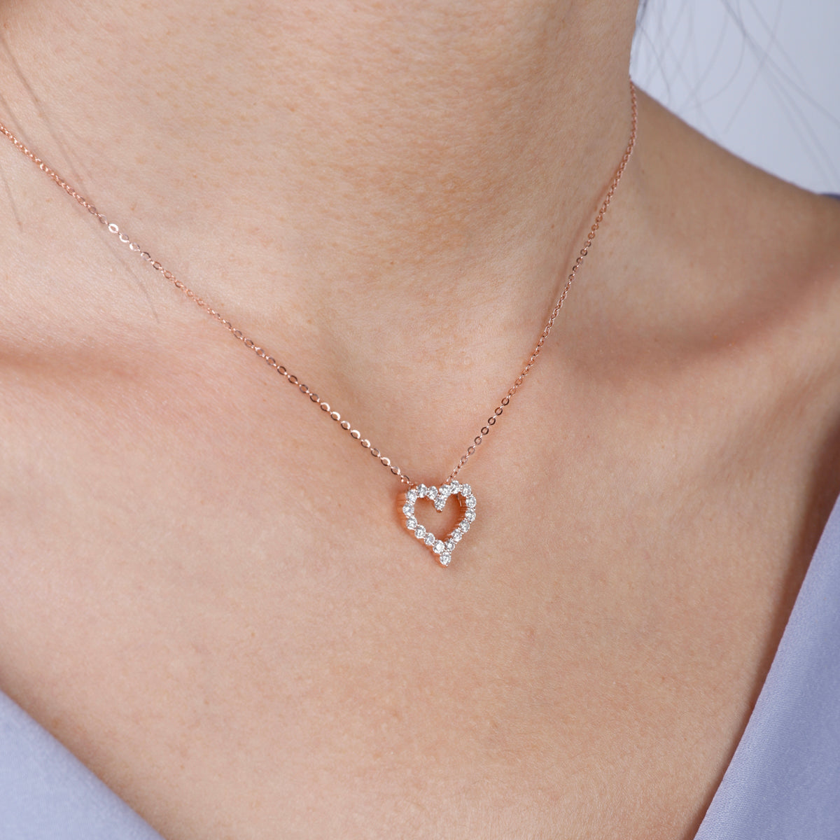 Mini Heart Diamond Necklace