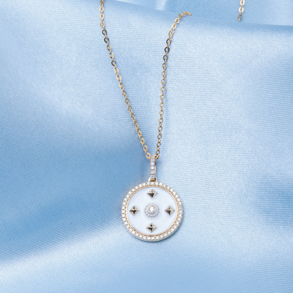 Enamel Disc Necklace