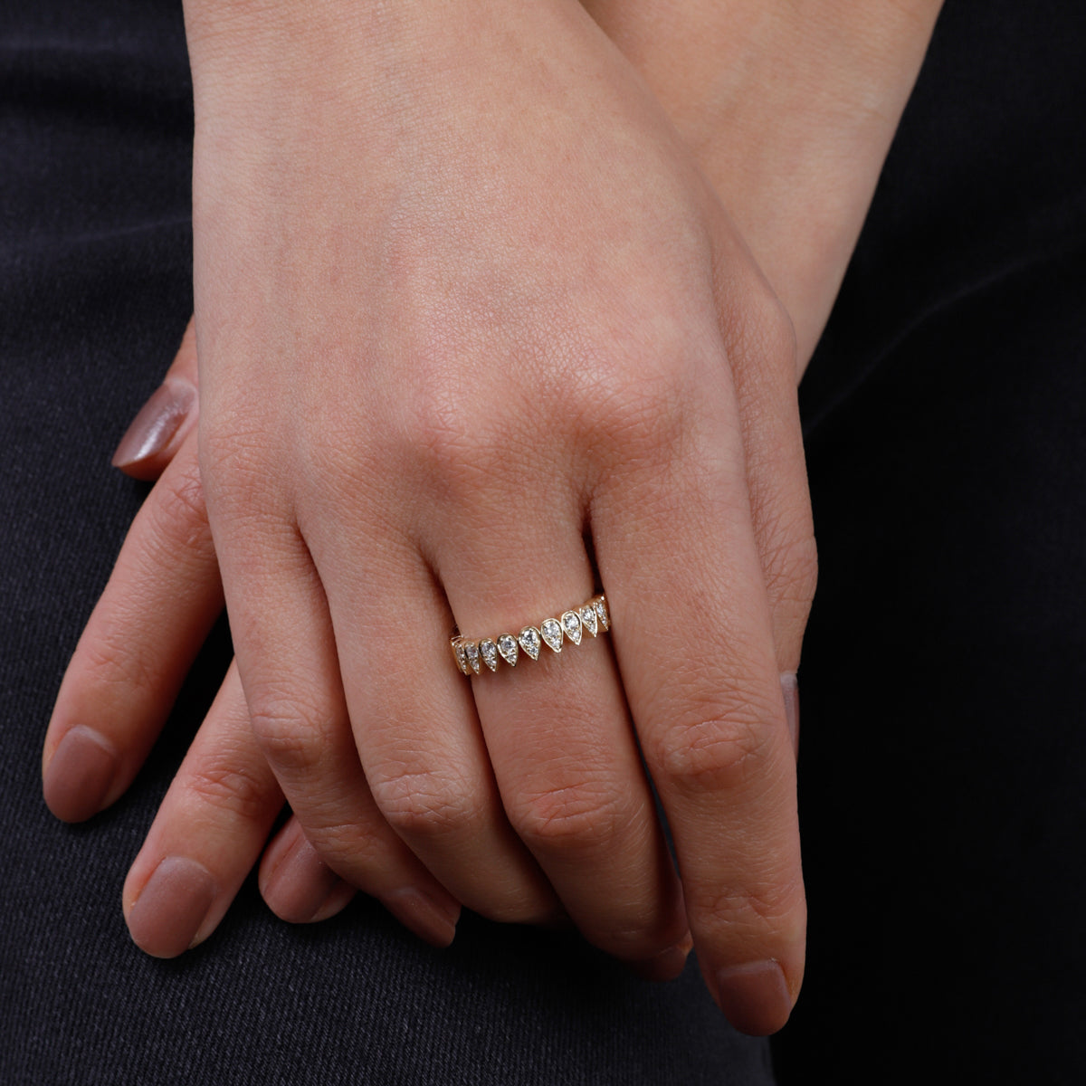 Teardrop Enhancer Diamond Band
