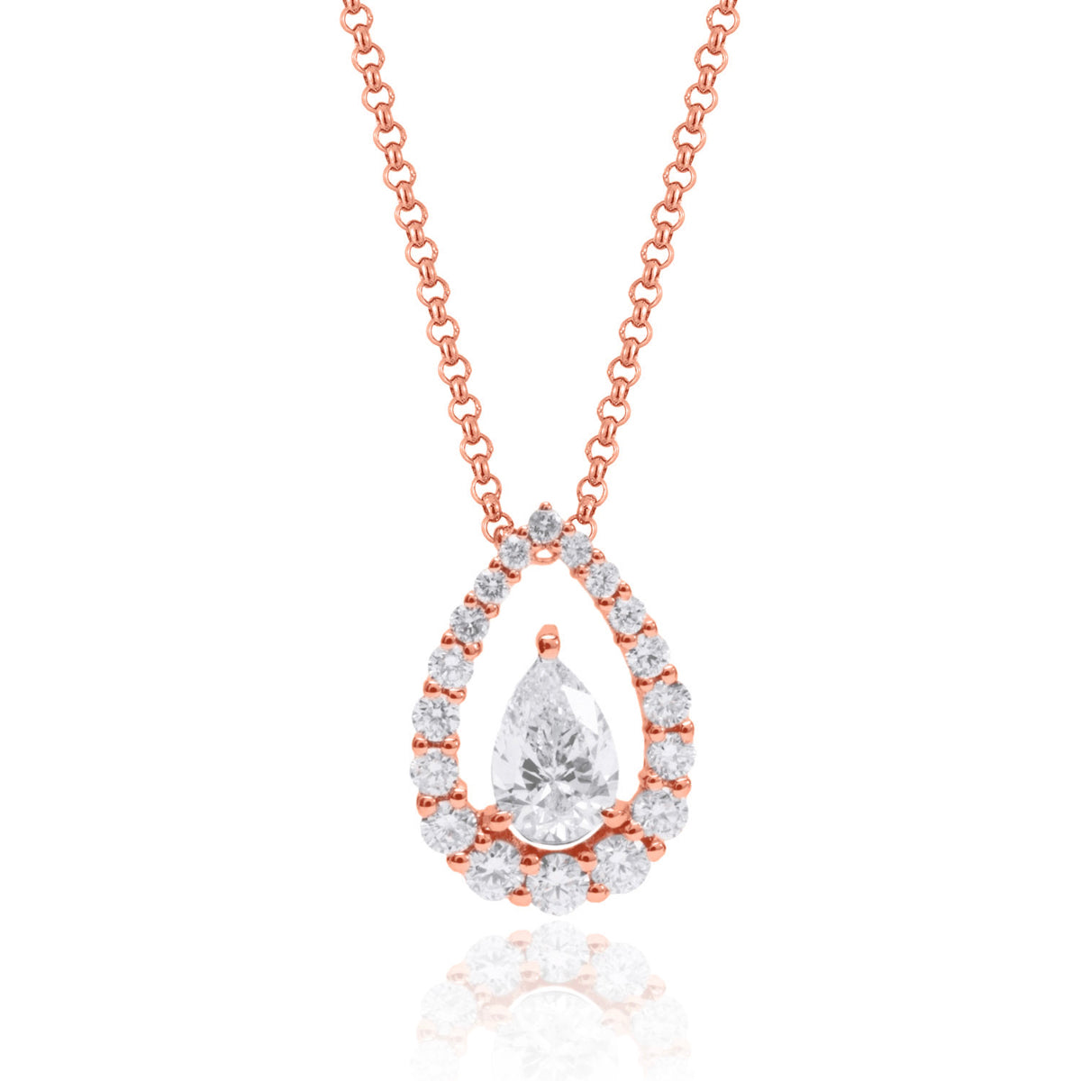 Teardrop Diamond Necklace