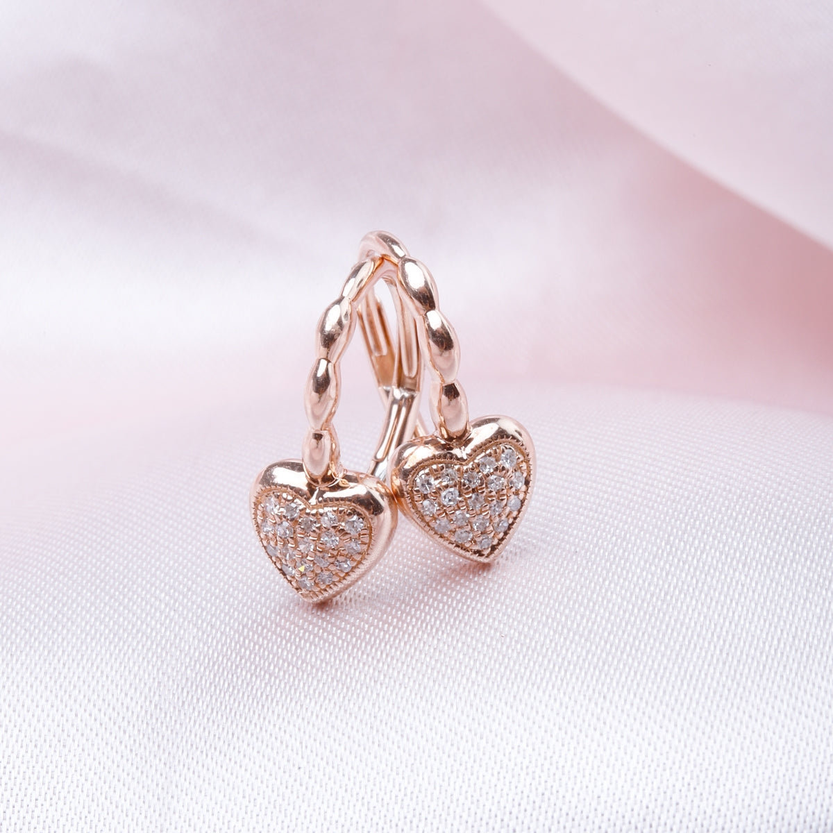 Heart Leverback Earrings